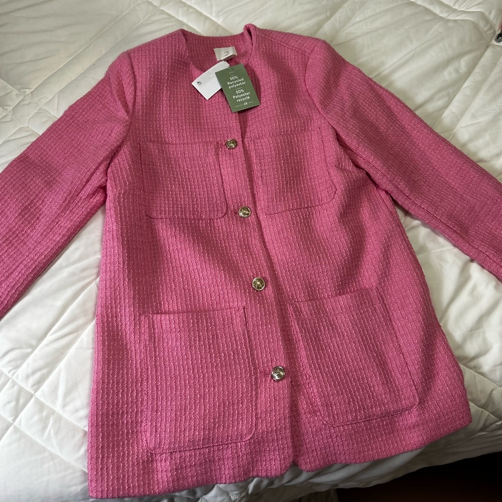 H&M Pink Tweed Blazer (Brand New)